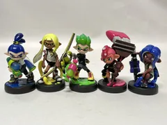 【浜館39-630】 amiibo アミーボ　スプラトゥーン 5体セット ボーイ インクリング【イエロー】 ボーイ【ネオングリーン】 タコボーイ オクトリング【ブルー】　任天堂 Nintendo 【中古品】