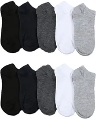 Coco&Mary(ココマリ) 靴下 10足組 選べるデザイン スニーカーソックス レディース くるぶし くつした くつ下 ショートソックス 春 夏 秋 冬 黒 白 セット くるぶし丈 ショート丈 アンクル アンクル丈( 無地５色,  フリー)