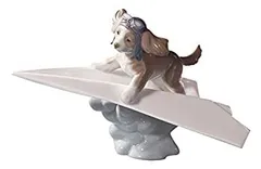 リヤドロ 可愛いパイロット 紙飛行機 犬 ゴーグル 陶器 LLADRO