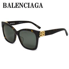 バレンシアガ BALENCIAGA BB0102SA 002 57mm サングラス アジアンフィット アイウェア グリーン ハバナ