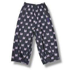 参考上代22000円 未使用品 Needles 25SS × Kae Tanaka H.D. Track Pant - Poly Jacquard トラックパンツ イージーパンツ ニードルズ ニードルス 田中かえ コラボ QV426 ブラック S 90229A