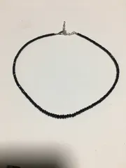 宝石質ブラックスピネルＡＡＡ カット＜天然石ペンダントトップ/ネックレス・パワーストーン＞4mm45cm 4-45st