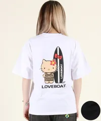 【ムラスポ公式】新品 LOVE BOAT ラブボート 半袖 Tシャツ レディース ハローキティ バックプリント ロゴ LBKTサーフT LBKT-ST01のサムネイル