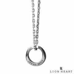 ライオンハート ワンツイストリング ネックレス サージカルステンレス316L シルバー 金属アレルギー対応 メンズ ブランド LION HEART