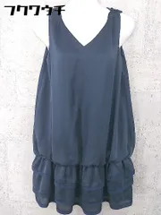 ◇ ships little black シップスリトルブラック ノースリーブ 膝丈 ワンピース サイズM ネイビー レディース 【中古】 【1002798483897】