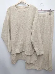 ■ ⊇ Re EDIT リエディ ニット ロング セットアップ 上下 サイズL ベージュ レディース P  【1407260044475】