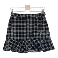 サイズ：M TOMMY HILFIGER GOLF トミー ヒルフィガーゴルフ  ストレッチ フレアスカート チェック柄 ブラック系 [240101297377]# ゴルフウェア レディース ストスト