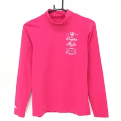 カッパ 長袖ハイネックシャツ ピンク×白 クラウン刺しゅう  レディース  ゴルフウェア Kappa