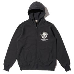 アイアンハートIRON HEART ヘビーオンスジップアップパーカー ブラック
