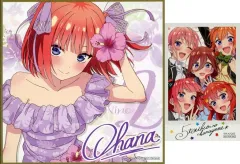 【中古】グッズセット 中野二乃 描きおろしイラストミニ色紙 高校生ver.＆チェキ風ステッカー 「五等分の花嫁*」 入場者特典 第3弾