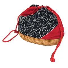 京やO230 和装バッグ 浴衣用バッグ 巾着バッグ ハンドバッグ 着物 バッグ 習い事 お茶会 手提げ 袷の着物 単衣の着物 夏着物 浴衣に 麻の葉文様 和洋兼用 セミフォーマル〜カジュアル 着物用バッグ 訪問着 附下 色無地 小紋 紬 着物にも洋服にも