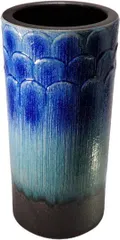 青ガラス釉傘立　（信楽焼き・陶器・傘立て・梅雨・雨・玄関・収納・B035-01）