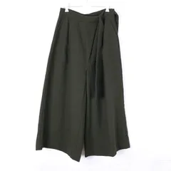 アーバンリサーチドアーズ ワイドパンツ ロングパンツ ウール混 無地 ボトムス レディース 38サイズ グリーン URBAN RESEARCH DOORS 【中古】