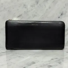 Paul Smith ポールスミス 長財布 ブラック 黒 L字ファスナー 本革 レザー マルチカラー