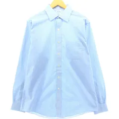古着 ブルックスブラザーズ Brooks Brothers Est.1818 ワイドカラー 長袖 コットンストライプシャツ メンズL相当/eaa544957