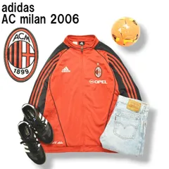 【セリエA】 アディダス adidas ACミラン milan 2005 トラック ジャケット ジャージ L レッド x ブラック メンズ
