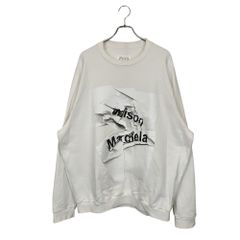 Maison Margiela メゾン マルジェラ プリント ロゴ スウェット トレーナー S51GU0100 S25322 S ホワイト