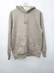 ◇ ⊇ MUJI 無印良品 ムジルシ 裏起毛 長袖 プルオーバー パーカー サイズM グレージュ系 メンズ E  【1411070013385】