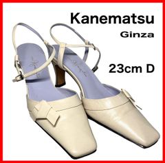 ✨ Kanematsu 銀座かねまつ ミュール 23cm ストラップ スクエアトゥ