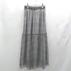 ◇ ◎●未使用●Θ 31 Sons de mode シアー素材 ウエストゴム ロング フレア スカート サイズ 36 ブラック系 レディース E  【1502030040661】
