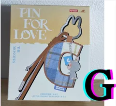 【正規品】LABUBU ラブブ Pin for love　イニシャルチャーム【G】　キーホルダー　POP MART