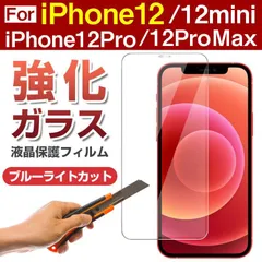 ガラスフィルム iPhone 12 12 Pro 12 Pro Max 12 mini用 液晶保護フィルム ブルーライトカット 9H ガラスフィルム 強化ガラス 翌日配達・ネコポス送料無料