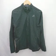 ◇ ⊂ adidas アディダス スポーツ ウエア 裏メッシュ フロントジップ 長袖 ジャンパー サイズL ブラック系 メンズ E  【1507160026318】