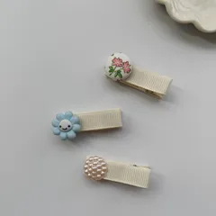 リバティ & おひさま & お花 ベビーヘアクリップ ３点セット　ベビーヘアピン　ベビー髪飾り　ベビー髪留め　赤ちゃんヘアピン　赤ちゃん髪飾り　赤ちゃん髪留め　赤ちゃん　プレゼント　出産祝い　ハーフバースデー　お誕生日　プレゼント　夏ヘア　夏　ピンク　お花