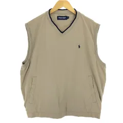 古着 ラルフローレン Ralph Lauren POLO GOLF ポロゴルフ Vネック ウォームアップベスト メンズL相当/eaa471382