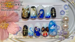 甘雨　原神　モチーフネイル　痛ネイル　ネイルチップ　推し活 サイズオーダー無料