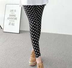 送料無料　レディース ドット柄 レギンスパンツ 水玉 レギパン レギンス