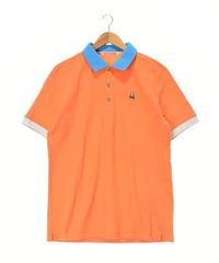 【美品Aランク】マーク＆ロナ｜メンズ｜ 半袖ポロシャツ｜50｜オレンジ｜中古ゴルフウェア