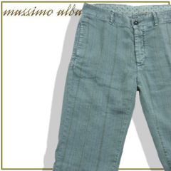 【新品】 Massimo Alba / マッシモアルバ　麻混 パンツ イタリア製 トラウザーズ 4ポケット リネン 麻 コットン 綿 ナイトブルー 顔料染め 製品洗い マッシモ アルバ 春夏