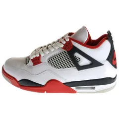 NIKE (ナイキ) AIR JORDAN 4 RETRO OG FIRE RED 2020 エアジョーダン4 レトロ ファイヤーレッド ハイカットスニーカー ホワイト/レッド US11.5/29.5cm DC7770-160