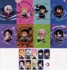 【中古】クリアファイル E.集合(8人) クリアファイル＆ポストカードセット 「鬼滅の刃 ドットシリーズ アニプレックス オンラインくじ」 C賞