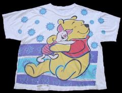 90sPooh くまのプーさん プリントTシャツ グレー Mサイズ - メルカリ