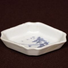 古伊万里　型紙摺印判　結文形　花格子文　小皿 古伊万里 型紙摺印判 結文形 花格子文 小皿 - メルカリ