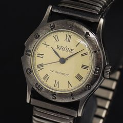 KRONE 手巻き 31mm ボーイズ 腕時計 アンティーク コルク文字盤 - メルカリ