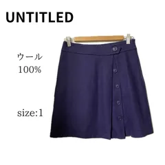 UNTITLED アンタイトル　スカート　台形　ミニ　日本製　レディース　パープル　ワールド