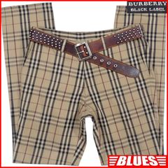 BURBERRY BLACK LABE 廃盤 バーバリーブラックレーベル ノバチェックパンツ W30 メンズ 76 ベージュ バーバリー_ウエスト73cmから77cm一覧←SEULB屋着古← HN2289