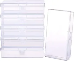 BENECREAT 6個セット13.2x7.7x3cmプラスチック小分けケース クリア収納ボックス アクセサリー ビーズ パーツ収納ケース 詰め替え容器 小物用収納ボックス 長方形(13.2x7.7cm,  高さ3cm)