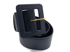 ■美品■ MICHAEL KORS マイケルコース ポリウレタン×PVC ゴールド金具 ベルト 表記サイズ S レディース メンズ ネイビー系 DH6691のサムネイル