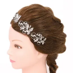 髪飾り 成人式 振袖 前撮り 袴 ウエディング 白 シルバー ラインストーン 大きい ピン キラキラ おしゃれ かわいい 華奢 かん No.9-4450