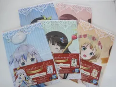 一番くじ ご注文はうさぎですか？ 愛のキューピットはじめました  ビジュアルクロス 5枚セット チノ メグ 千夜 シャロ マヤ