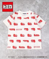 DILASH　TOMICA　BOX総柄半袖Tシャツ　DL25ES505　オフホワイトorサックスブルー
