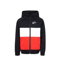 在庫処分特価】ナイキ(NIKE) ジュニア(ボーイズ) AIR フリース フード付きジャケット 86F973-RIN ブラック×Uレッド 並行輸入品(21y10mトレーニング)(300279737)
