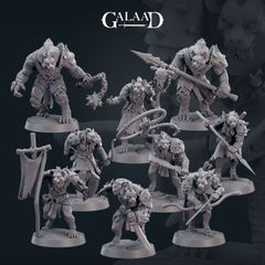 Galaad Miniatures | 2024年5月リリースGnoll9体セット 32mm | 3Dプリント ミニチュア TRPG メルカリ限定商品