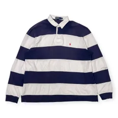 Polo Ralph Lauren ラガーシャツ L ネイビー/ホワイト　裏起毛 2025年最新】ラルフローレンラガーシャツの人気アイテム - メルカリ
