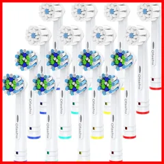 【特売】Ofashu 替えブラシ ブラウン オーラルB 対応 電動歯ブラシ用の互換ブラシ クロスアクション マルチアクション 2種類が入り 16本入 EB50 EB60