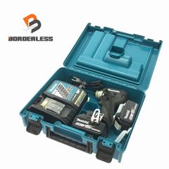 ☆美品☆ makita マキタ 18V 充電式ソフトインパクトドライバ TS141DRGXB 黒 バッテリー2個(18V 6.0Ah) 充電器 ケース付 101184
